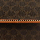 CELINE Macadam Canvas Hand Bag PVC Leather 2way Brown Gold Auth am11580V-18