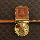 CELINE Macadam Canvas Hand Bag PVC Leather 2way Brown Gold Auth am11580V-19