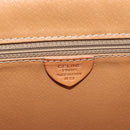 CELINE Macadam Canvas Hand Bag PVC Leather 2way Brown Gold Auth am11580V-21