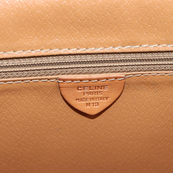 CELINE Macadam Canvas Hand Bag PVC Leather 2way Brown Gold Auth am11580V