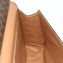 CELINE Macadam Canvas Hand Bag PVC Leather 2way Brown Gold Auth am11580V-23
