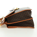 CELINE Macadam Canvas Hand Bag PVC Leather 2way Brown Gold Auth am11580V-4