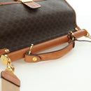 CELINE Macadam Canvas Hand Bag PVC Leather 2way Brown Gold Auth am11580V-6