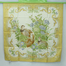Salvatore Ferragamo Bird Pattern Scarf Silk Yellow Auth am11583A-11