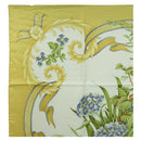 Salvatore Ferragamo Bird Pattern Scarf Silk Yellow Auth am11583A-2