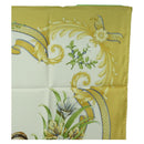 Salvatore Ferragamo Bird Pattern Scarf Silk Yellow Auth am11583A-4