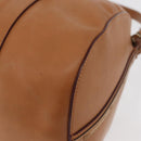 Chloe Sam Mini Boston Bag Leather 2way Beige Gold Auth am11584A-15