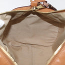 Chloe Sam Mini Boston Bag Leather 2way Beige Gold Auth am11584A-19