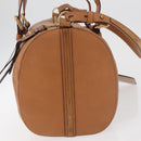 Chloe Sam Mini Boston Bag Leather 2way Beige Gold Auth am11584A-5