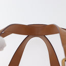 Chloe Sam Mini Boston Bag Leather 2way Beige Gold Auth am11584A-8