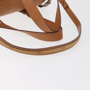 Chloe Sam Mini Boston Bag Leather 2way Beige Gold Auth am11584A-9