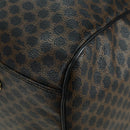 CELINE Macadam Canvas Boston Bag PVC Leather Black Gold Auth am11585V-11