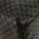 CELINE Macadam Canvas Boston Bag PVC Leather Black Gold Auth am11585V-12