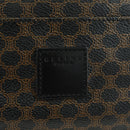 CELINE Macadam Canvas Boston Bag PVC Leather Black Gold Auth am11585V-14
