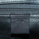 CELINE Macadam Canvas Boston Bag PVC Leather Black Gold Auth am11585V-17