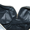 CELINE Macadam Canvas Boston Bag PVC Leather Black Gold Auth am11585V-19