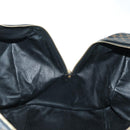 CELINE Macadam Canvas Boston Bag PVC Leather Black Gold Auth am11585V-20