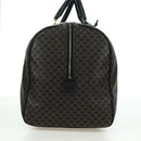 CELINE Macadam Canvas Boston Bag PVC Leather Black Gold Auth am11585V-4