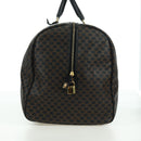 CELINE Macadam Canvas Boston Bag PVC Leather Black Gold Auth am11585V-5