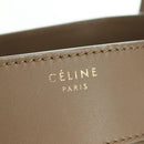 CELINE Luggage Mini Shopper Hand Bag Leather Beige Gold Auth am11586V-14