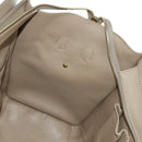 CELINE Luggage Mini Shopper Hand Bag Leather Beige Gold Auth am11586V-19