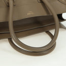 CELINE Luggage Mini Shopper Hand Bag Leather Beige Gold Auth am11586V-7