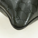 GUCCI GG Implementation Shoulder Bag PVC Silver Khaki 201538 Auth am11587V-11