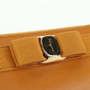 Salvatore Ferragamo Vala Fragment Coin Purse Leather Yellow Gold Auth am11593V-13