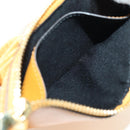Salvatore Ferragamo Vala Fragment Coin Purse Leather Yellow Gold Auth am11593V-19