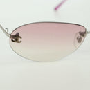 CHANEL Randloze CC Zonnebril metaal Paars CC Auth am11594V-8