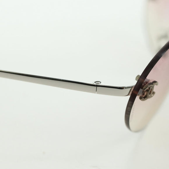 CHANEL Randloze CC Zonnebril metaal Paars CC Auth am11594V