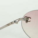 CHANEL Randloze CC Zonnebril metaal Paars CC Auth am11594V-19