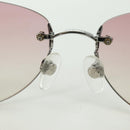 CHANEL Randloze CC Zonnebril metaal Paars CC Auth am11594V-10