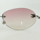 CHANEL Randloze CC Zonnebril metaal Paars CC Auth am11594V-21