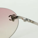 CHANEL Randloze CC Zonnebril metaal Paars CC Auth am11594V-22