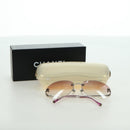 CHANEL Randloze CC Zonnebril metaal Paars CC Auth am11594V-12