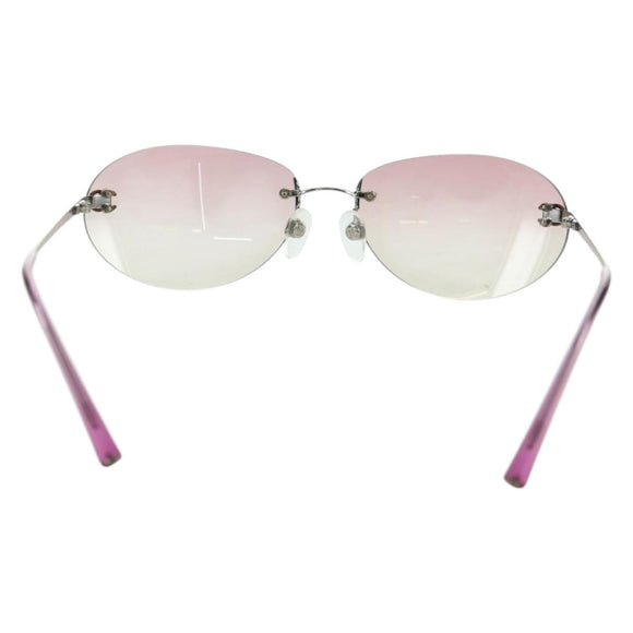 CHANEL Randloze CC Zonnebril metaal Paars CC Auth am11594V