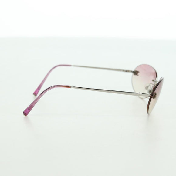 CHANEL Randloze CC Zonnebril metaal Paars CC Auth am11594V