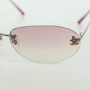 CHANEL Randloze CC Zonnebril metaal Paars CC Auth am11594V-5