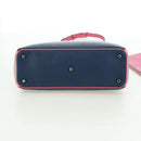Christian Dior Lady Dior Tricolor Bag Leather 2way Navy Silver Auth am11597SAM-12