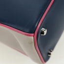 Christian Dior Lady Dior Tricolor Bag Leather 2way Navy Silver Auth am11597SAM-15