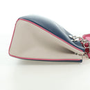 Christian Dior Lady Dior Tricolor Bag Leather 2way Navy Silver Auth am11597SAM-5