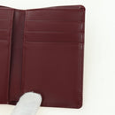 CARTIER Must Line Trifold Wallet Leather Bordeaux Gold Auth am11599V-15
