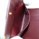 CARTIER Must Line Trifold Wallet Leather Bordeaux Gold Auth am11599V-18