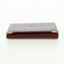CARTIER Must Line Trifold Wallet Leather Bordeaux Gold Auth am11599V-4