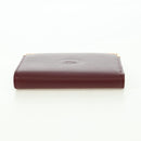 CARTIER Must Line Trifold Wallet Leather Bordeaux Gold Auth am11599V-5