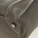 CELINE Luggage Mini Shopper Hand Bag Leather Gray Silver Auth am11602V-15