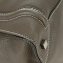 CELINE Luggage Mini Shopper Hand Bag Leather Gray Silver Auth am11602V-16