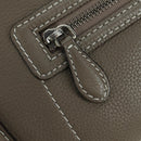 CELINE Luggage Mini Shopper Hand Bag Leather Gray Silver Auth am11602V-19