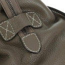 CELINE Luggage Mini Shopper Hand Bag Leather Gray Silver Auth am11602V-20